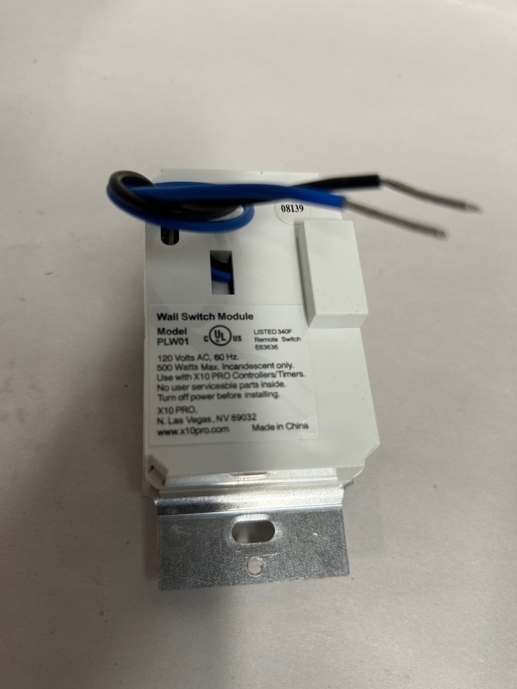 UNUSED X-10 PRO PLW01 Home Automation Wall Switch Module (A5)
