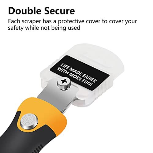 Multi-Purpose Razor Blade Scraper Set 10pcs Extra Blades Cleaning Tool - Window