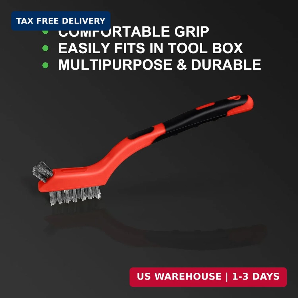 MAXMAN Wire Brush Set 6Pcs, Small Wire Brushes for Cleaning, Rust Remover, Scrub