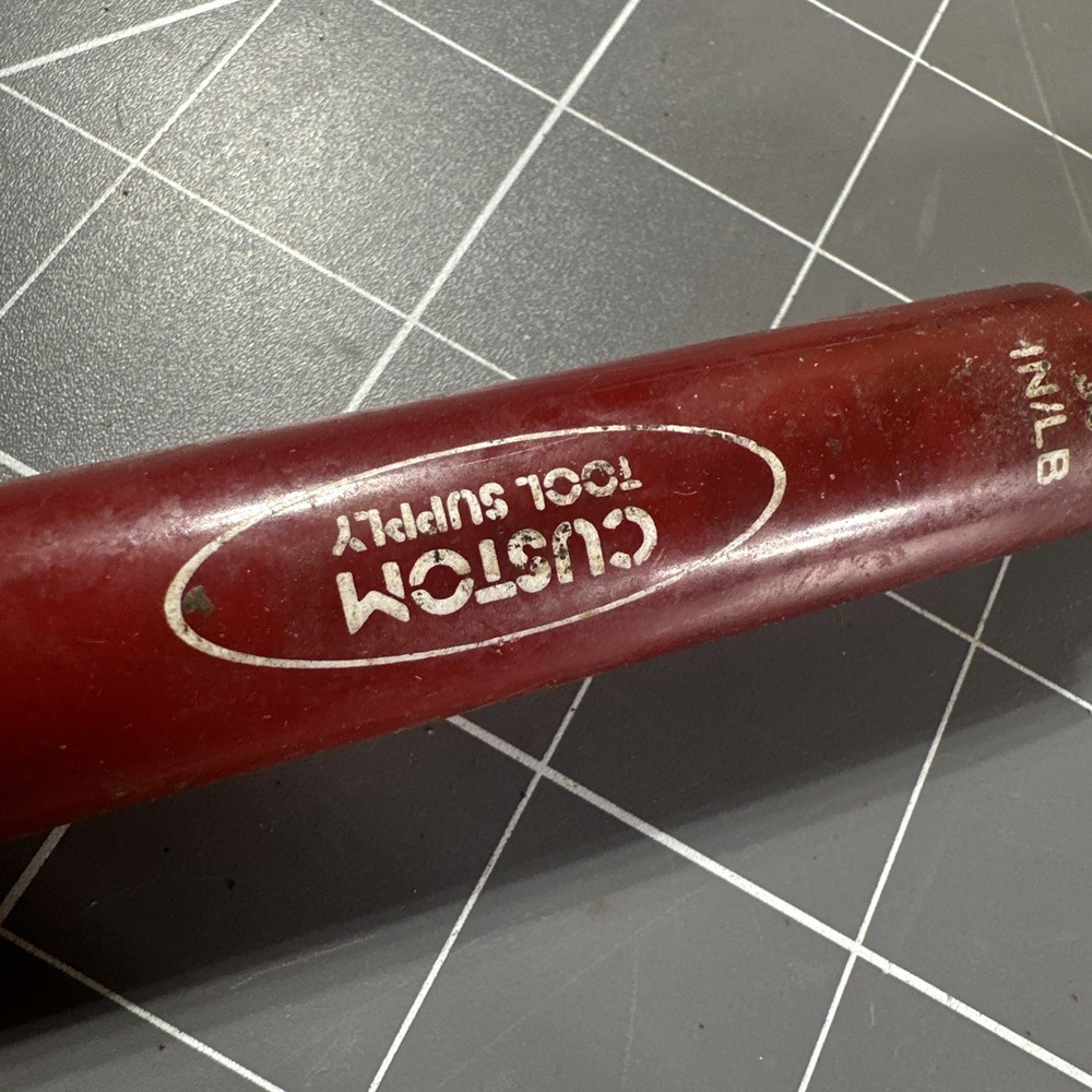 Vintage Custom Tool Supply 30 IN/LB Torque Red Wrench Speciality Tool