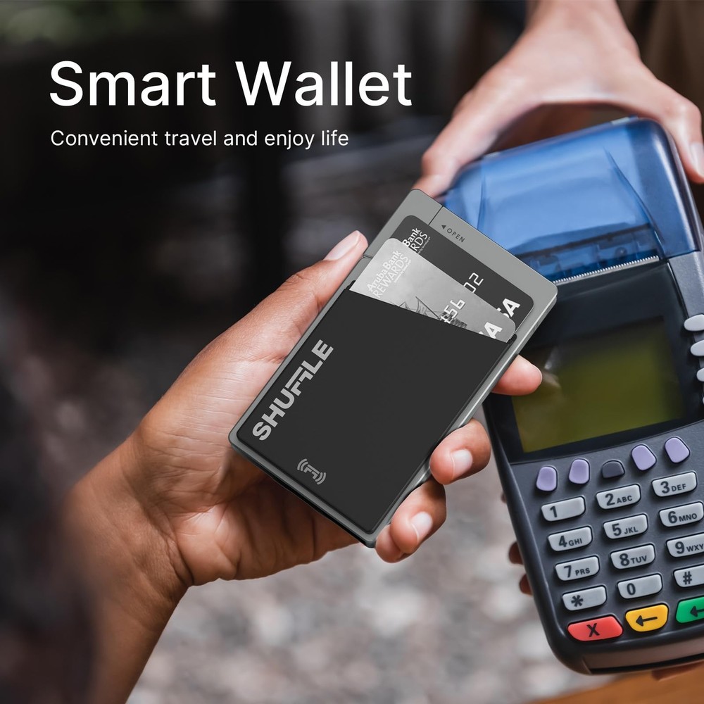 Shuffle Wallet - Silicone Pouch with NFC Function, Digital Business Card Chip...