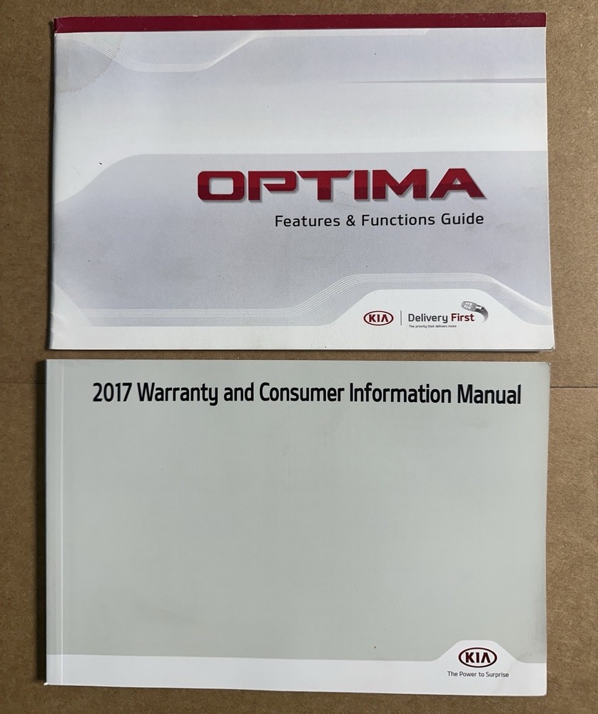 2017 Kia Optima Owner’s Manual Set W/ Case