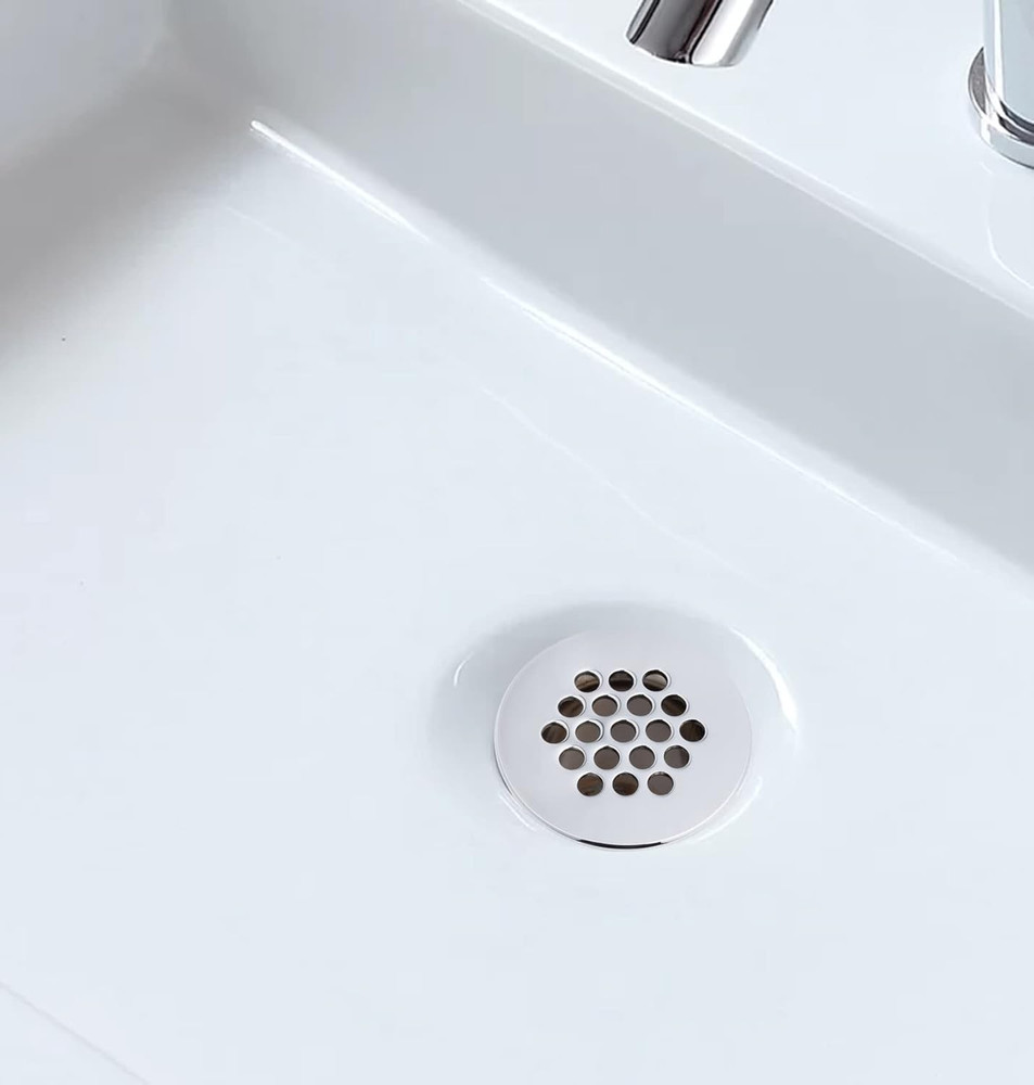 Grid Drain Strainer Assembly without Overflow for Bathroom Sink, C.O. Plug Grid