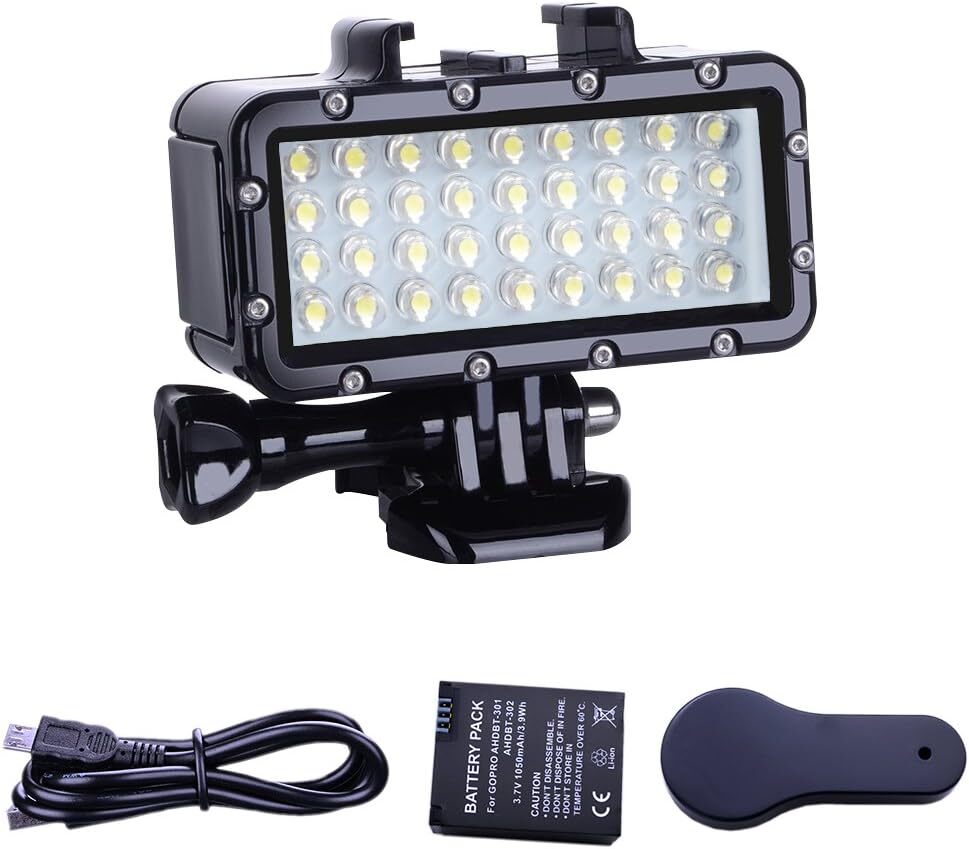 Luz De Buceo De Alta Potencia Regulable Resistente Al Agua Led Video Light F...