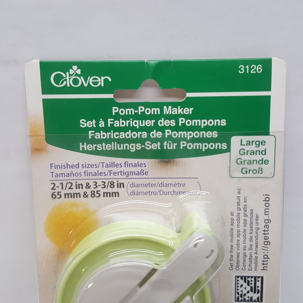 Clover Large Pom-Pom Maker 2-1/2" & 3-3/8"