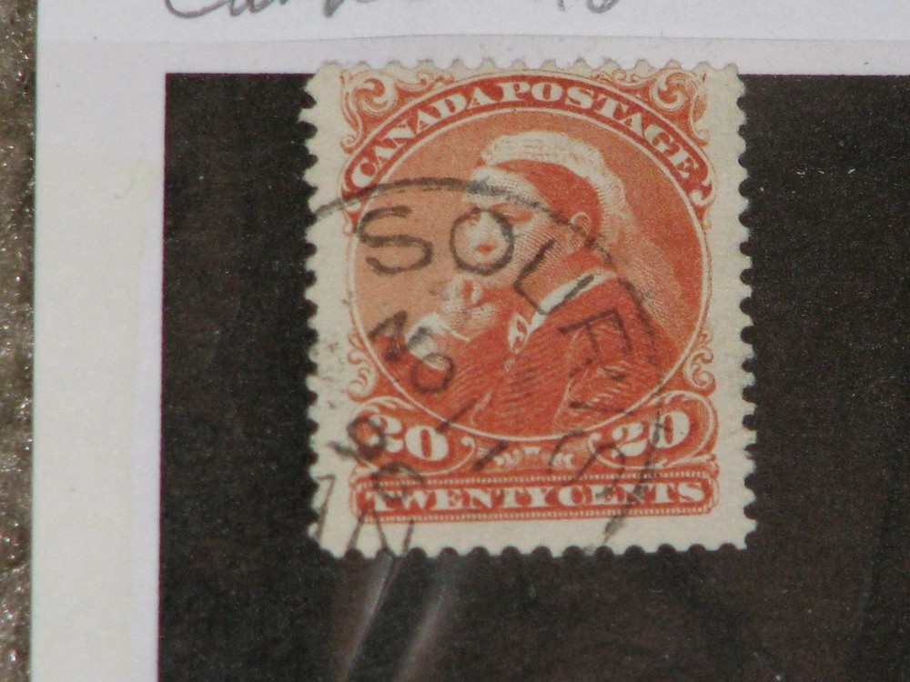 CANADA, SCOTT # 46, USED, LIGHT CANCEL