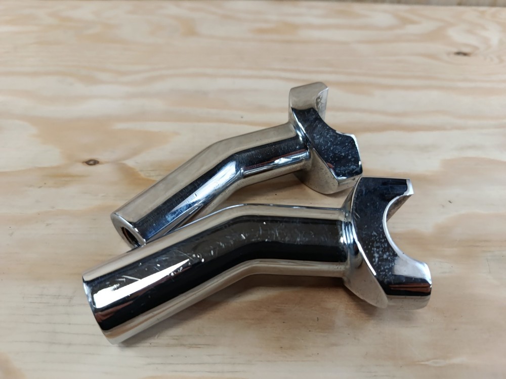 (K) CHROME 4" PULLBACK RISERS FOR 1" HANDLEBARS HARLEY DAVIDSON