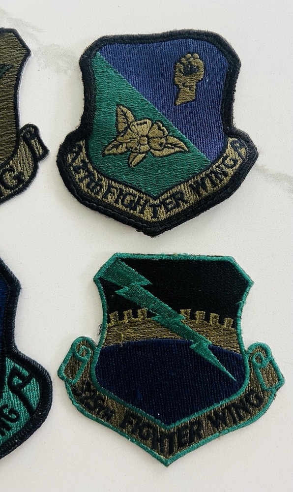 USAF ANG 7 Subdued Fighter Wing Patch Lot