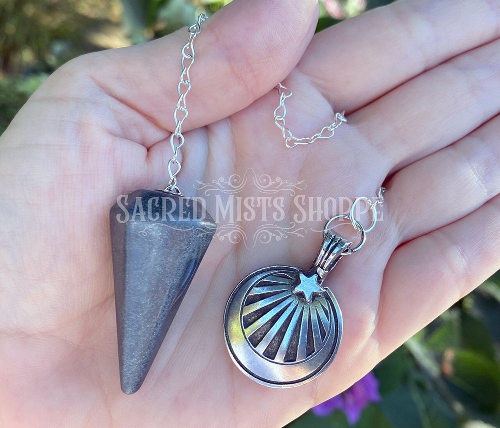 Hematite Stargazers Pendulum Divination, Decision Making Dowsing Align Chakras