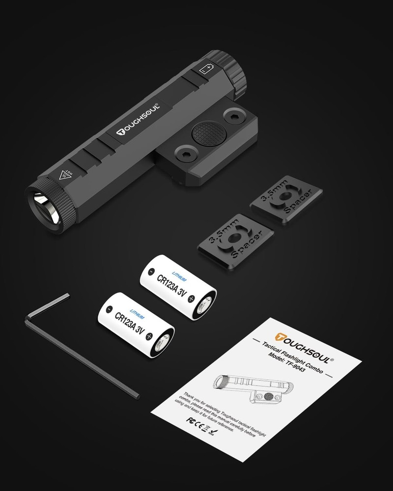 TOUGHSOUL Mlok Flashlight 1450 Lumen with Momentary Strobe Function Light Rep...