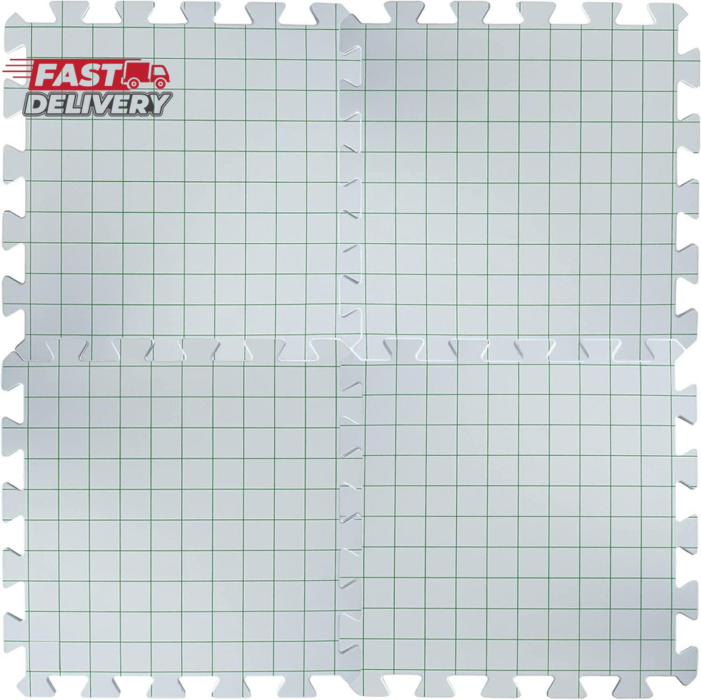 Boye Interlocking Needlepoint, Knitting, and Crochet Blocking Boards, 12'' W X 1