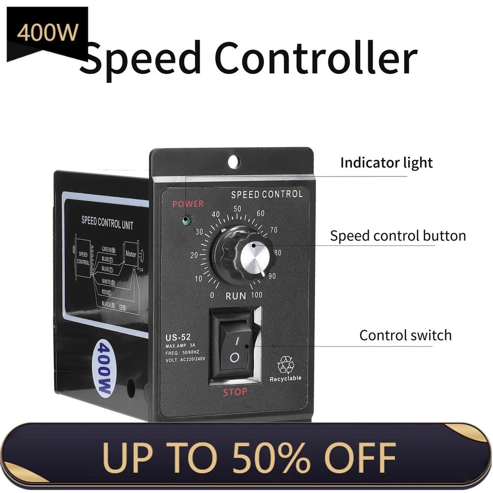 Div 400w Ac220v Motor Speed Controller Multifunctional Motor Speed Regulator