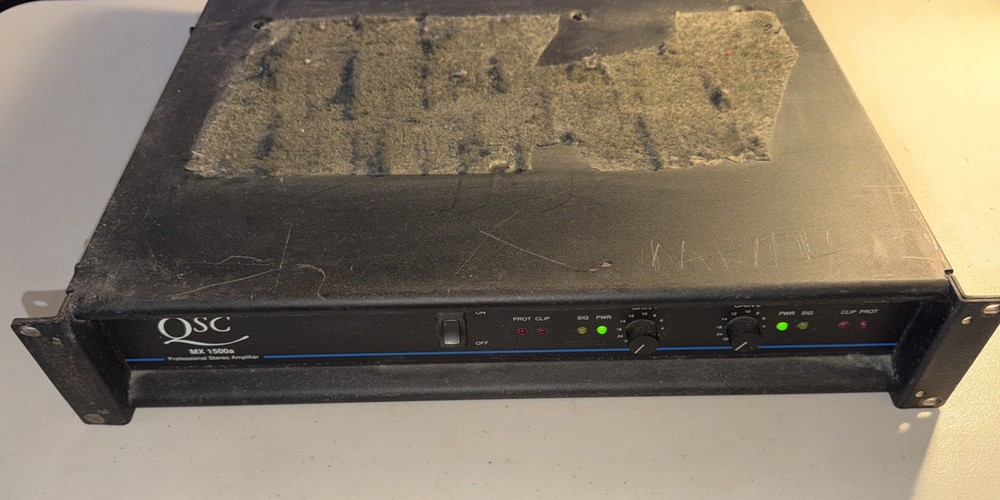QSC  MX-1500A Professional Power Amplifier - Powers On, Untested