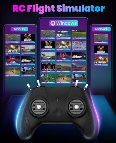 8-Channel FPV Drone Flight Simulator Controller - Remote for Beginners & Trainin