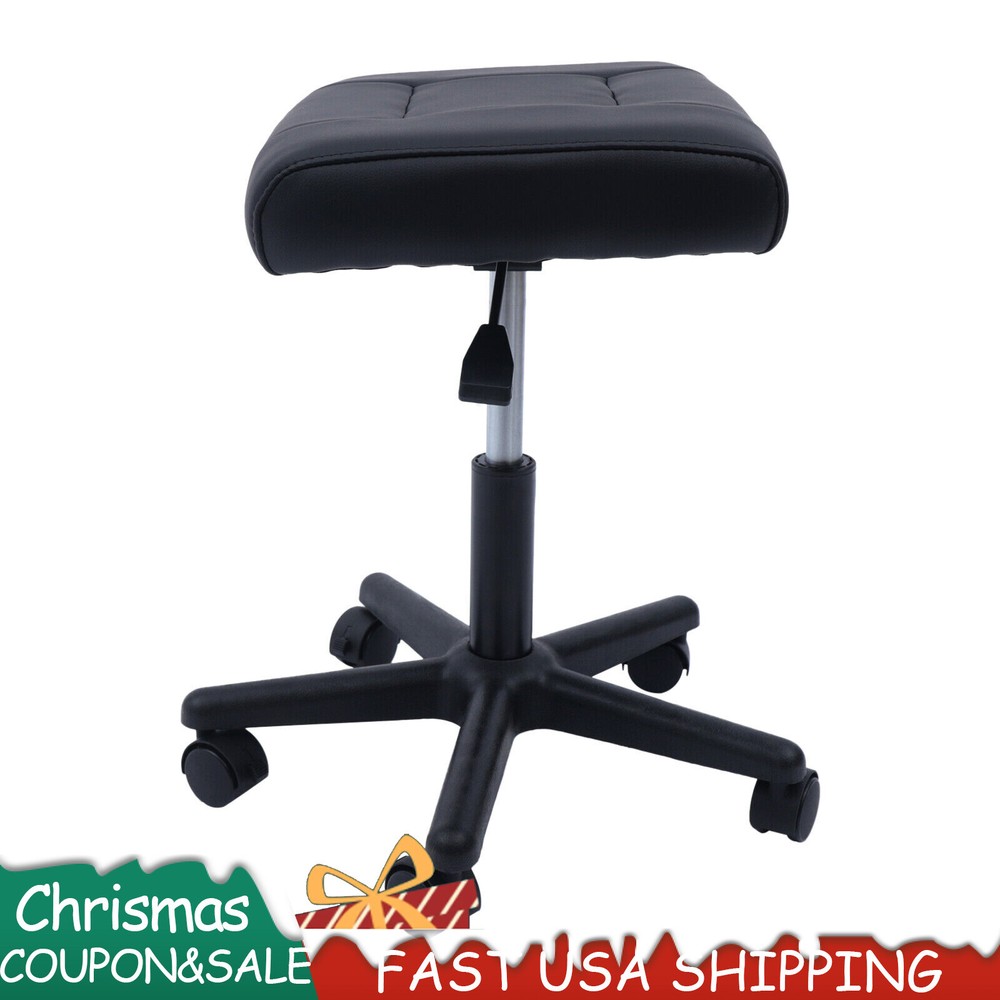 Office Foot Stool with Wheels, Height Adjustable Rolling Leg Rest Adjustable