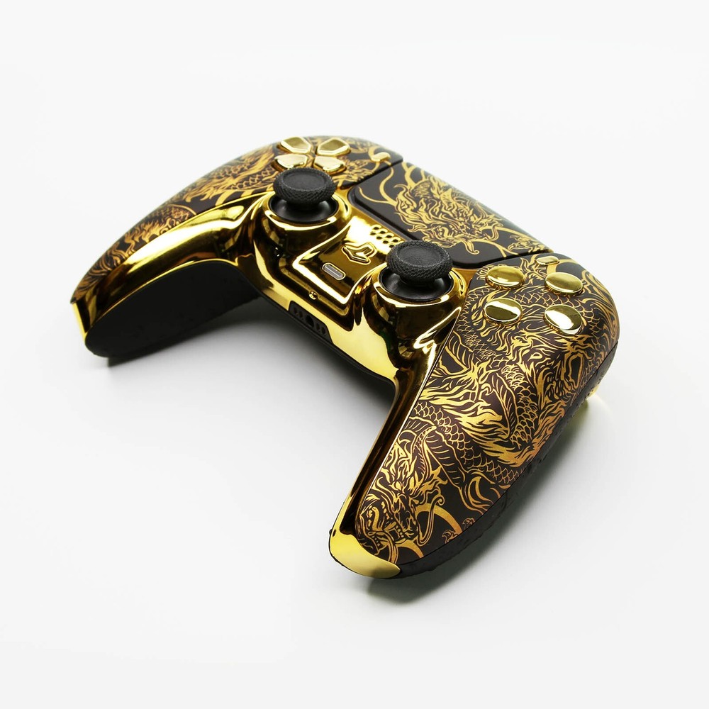 Golden Dragon PS5 Controller Killscreen x Sony PlayStation 5 DualSense Gold