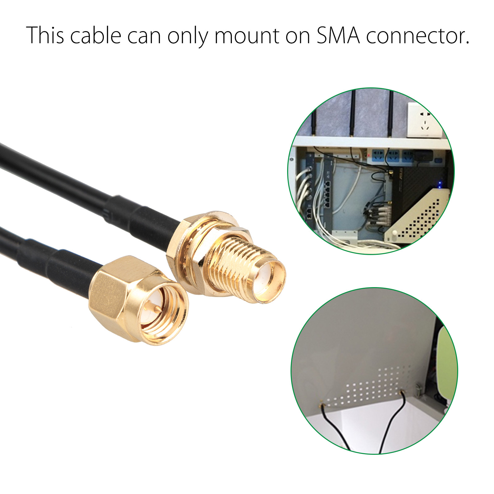30ft WiFi Antenna SMA Extension Coaxial Cable Cord for Wi-Fi Wireless Router