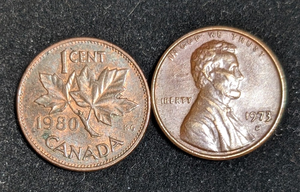 1980 Canada 1 Cent Circulated KM# 59.2 Brown
