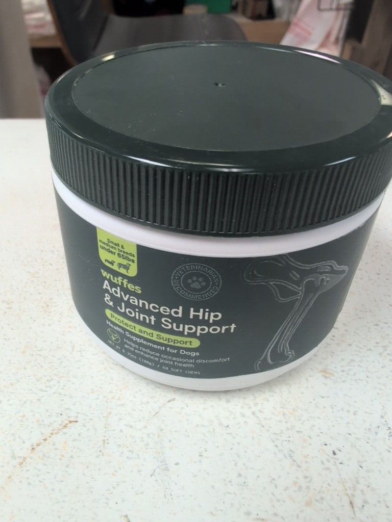 WUFFES Advanced Hip&Joint Support for Small Medium Dogs 60 Soft Chews Exp:03/27