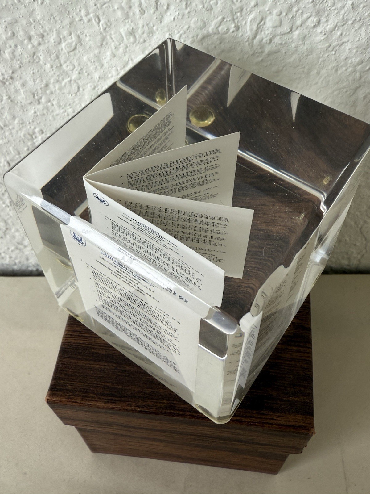 U.S. Nuclear Regulatory Commission Power Plant Texas Paperweight 2.25” Vintage