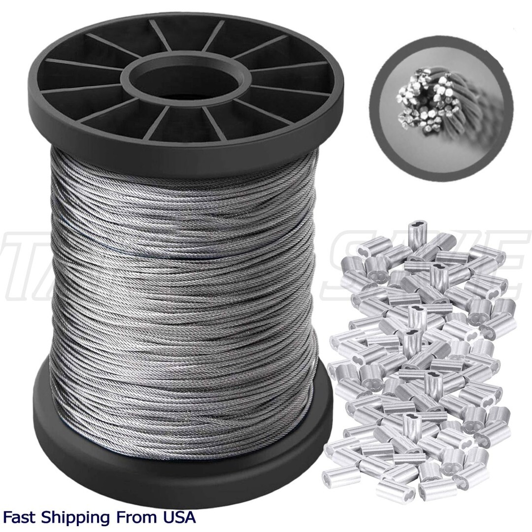 Picture Hanging Wire 100 lbs, Heavy Duty Stainless Steel Wire Rope for Hanging