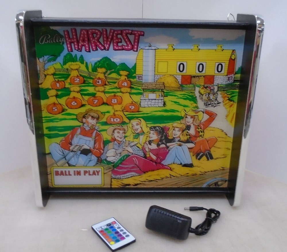 Bally Harvest Pinball Head LED Display light box