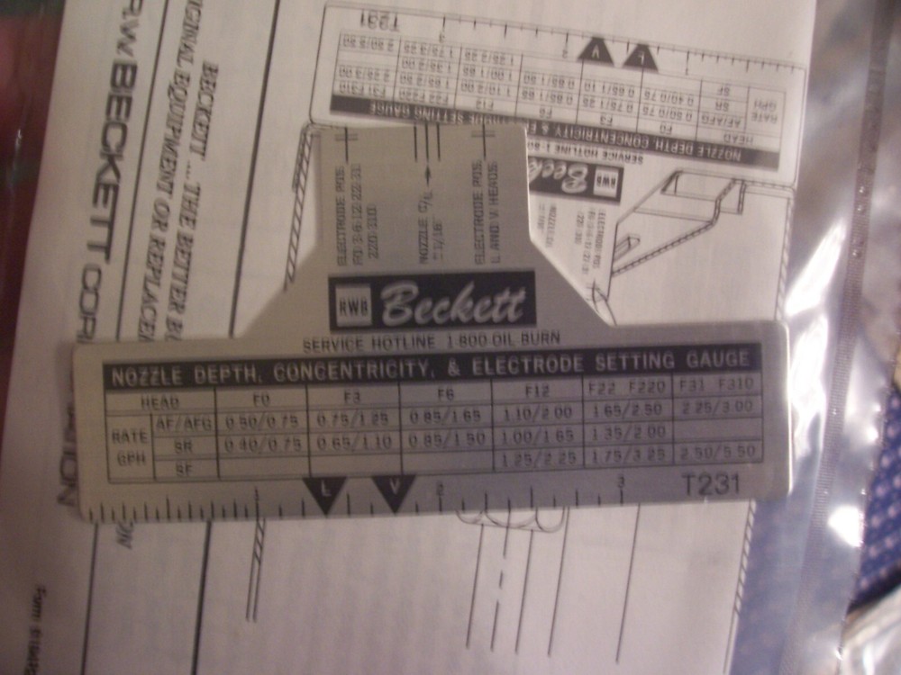 Beckett T231Multipurpose  Gauge For Nozzle Assembly And Electrode Setting