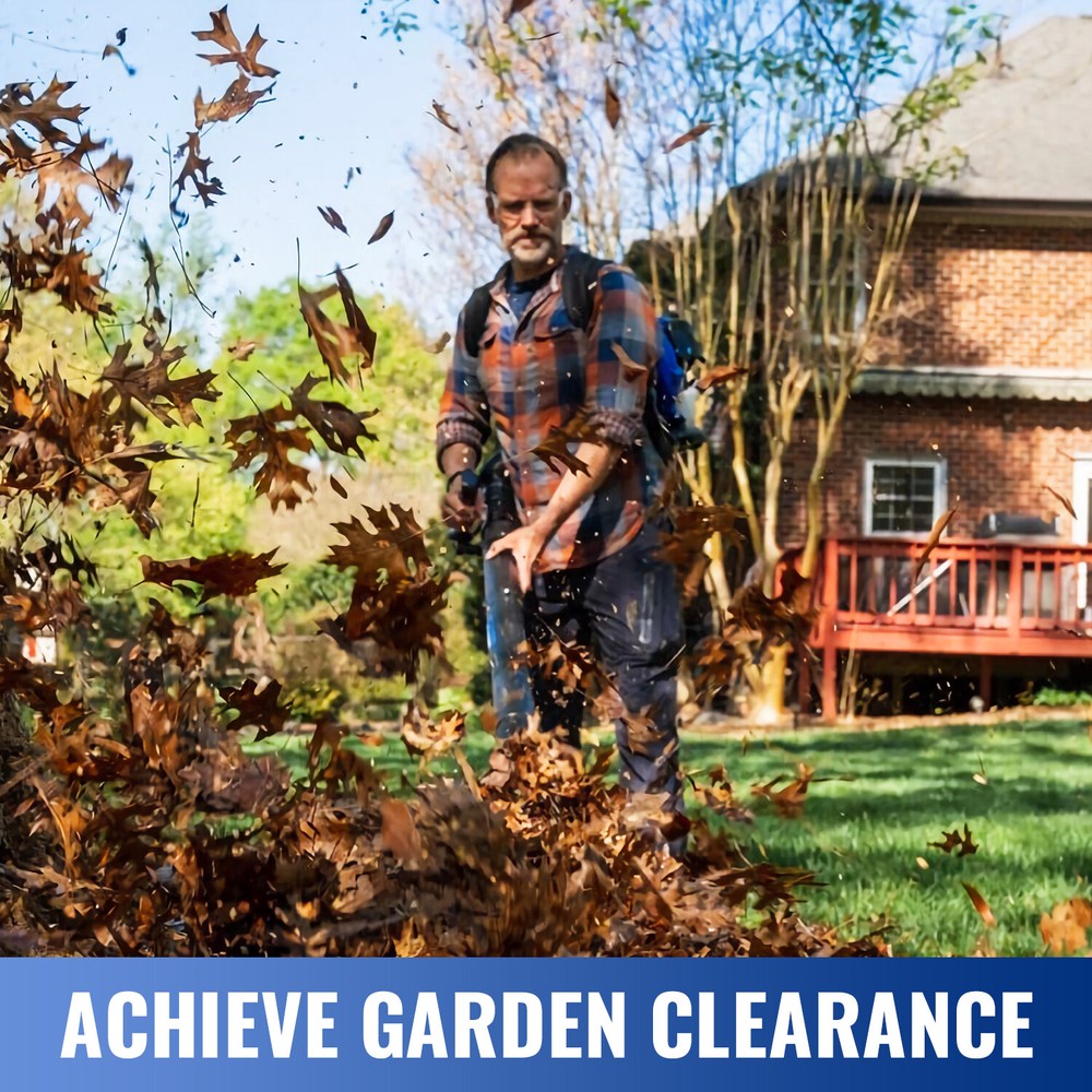 BADGER 2-Cycle Backpack Leaf Blower Gas Powered Lightweight