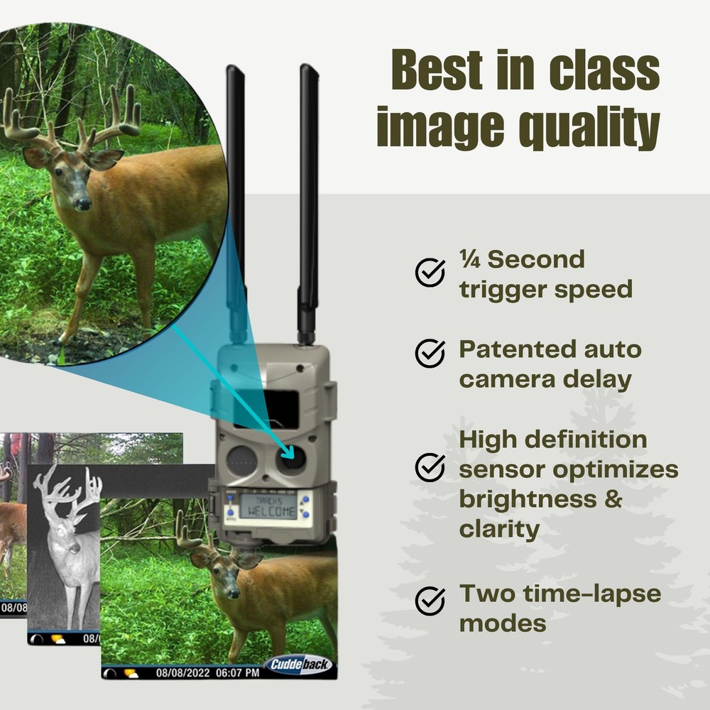 Cuddeback Tracks LTE Cellular Trail Camera with Remote Access & App Brown