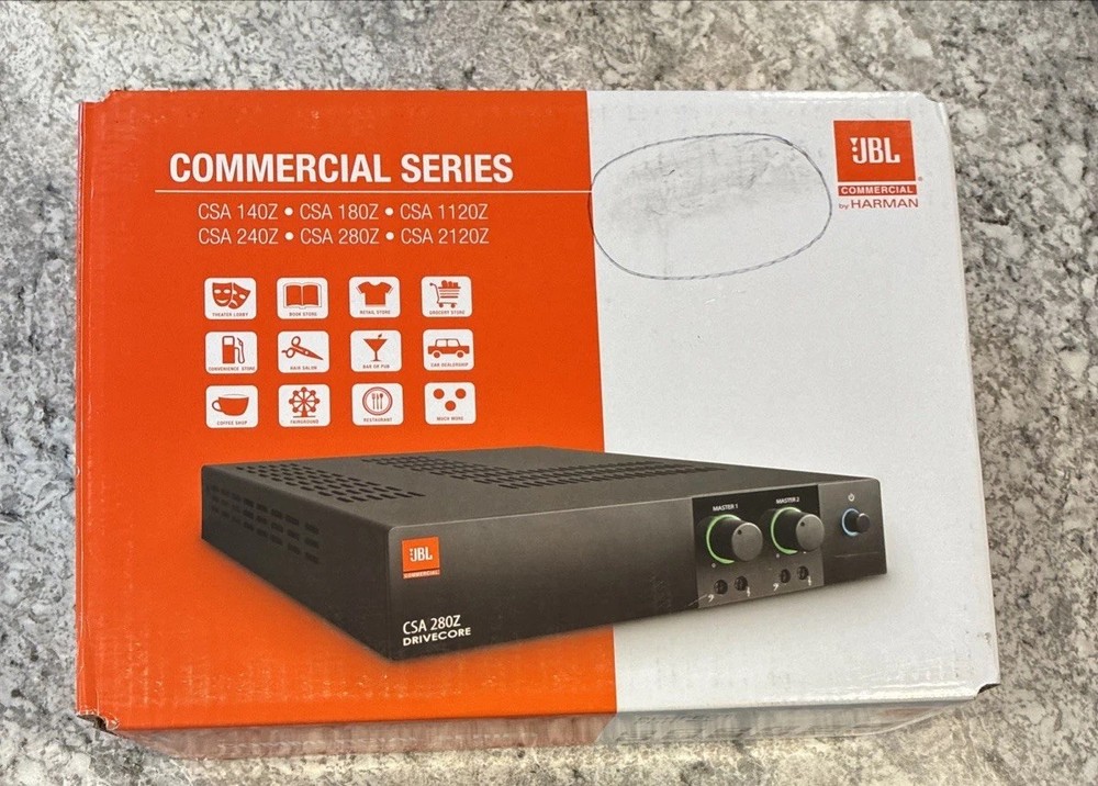 JBL CSA 280Z Drive Core Audio Amplifier With Rack Mount