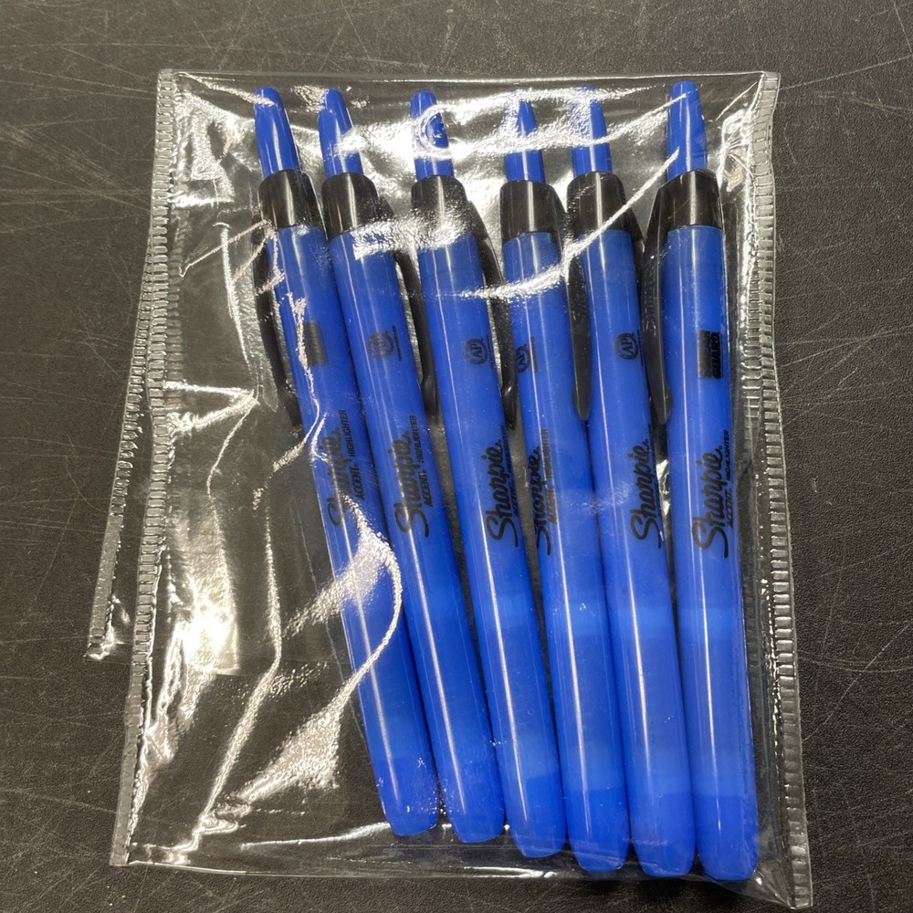 SHARPIE (6pack) - Sharpie Retractable Highlighters Blue
