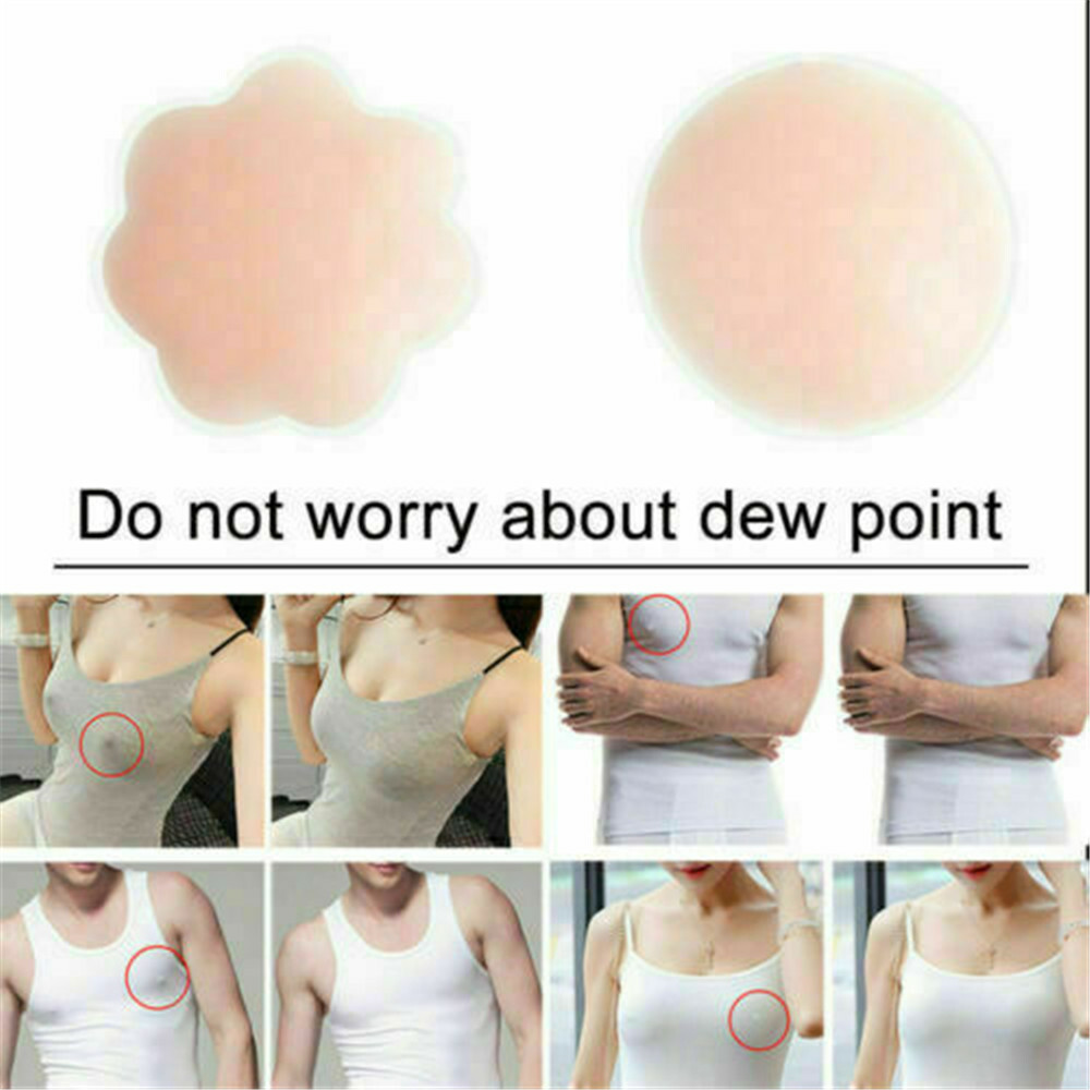 5 Pairs Nippleless Cover Pasties Women Reusable Adhesive Silicone Nipple Round
