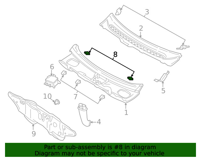 Genuine Ford Cowl Top Panel Plug W706010-S300