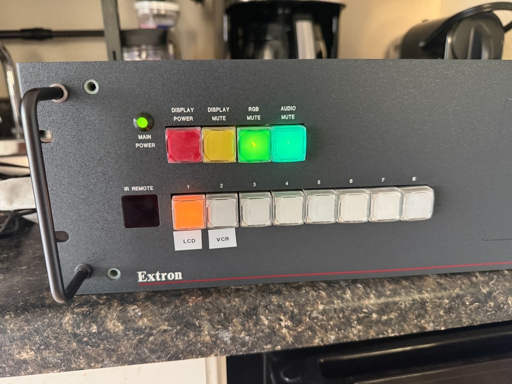Extron System 8 Plus Switcher - Sticky Buttons, Missing Screws AS IS NO Returns