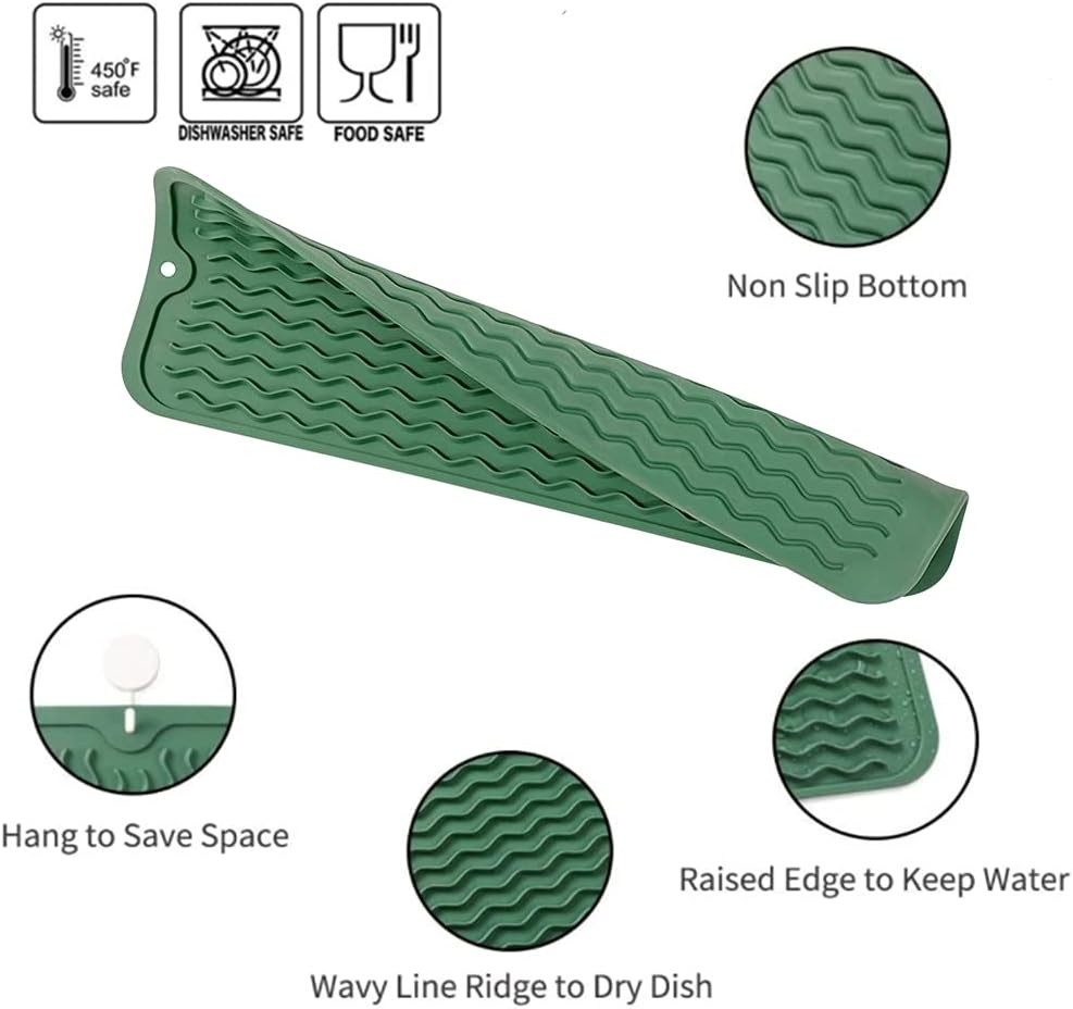 Silicone Dish Drying Mat for Multiple Usage,Easy clean,Eco-friendly,Heat