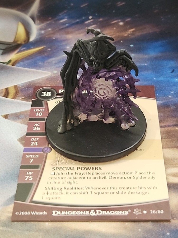 D&D MINIATURES PHASEWEB SPIDER 26/60 U DEMONWEB