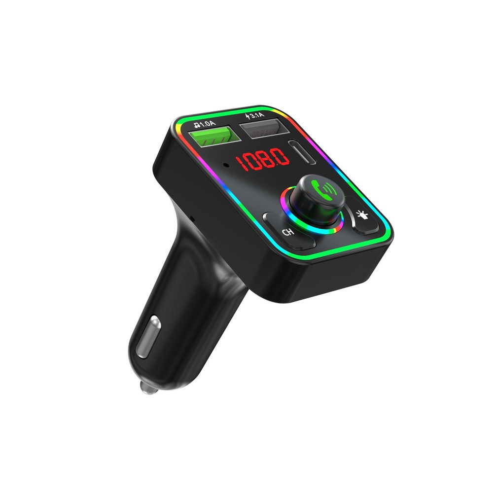 12-24V Bluetooth FM Transmitter Charger Adapter Built-in Microphone Hands-Free
