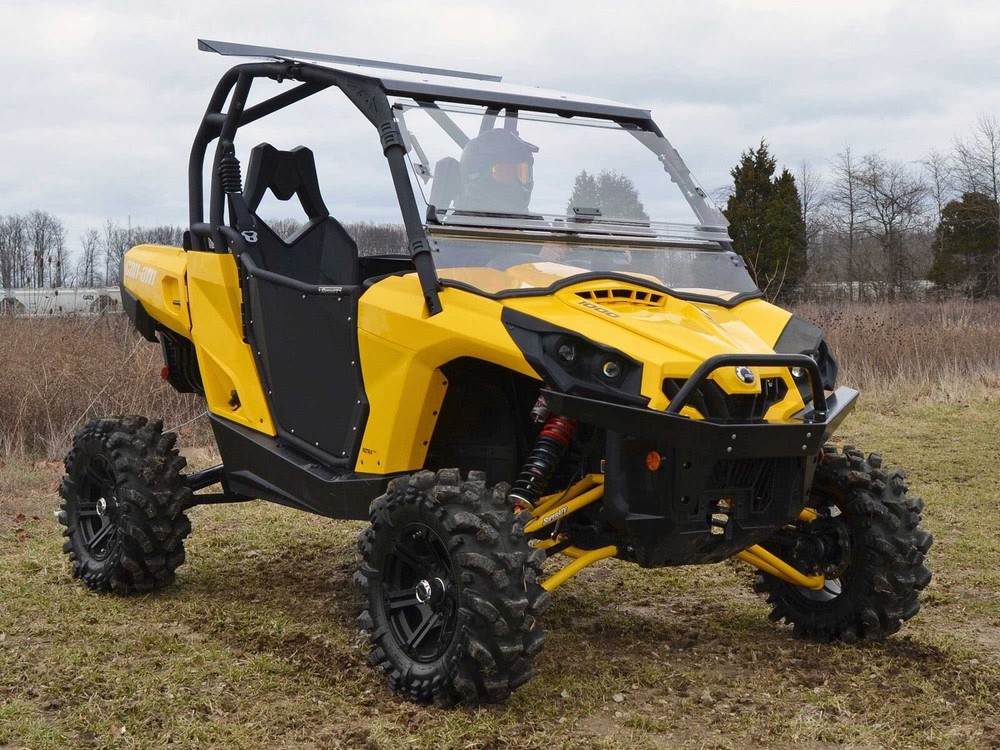 SuperATV Scratch Resistant Flip Windshield for Can-Am Commander 800 / 1000 / Max
