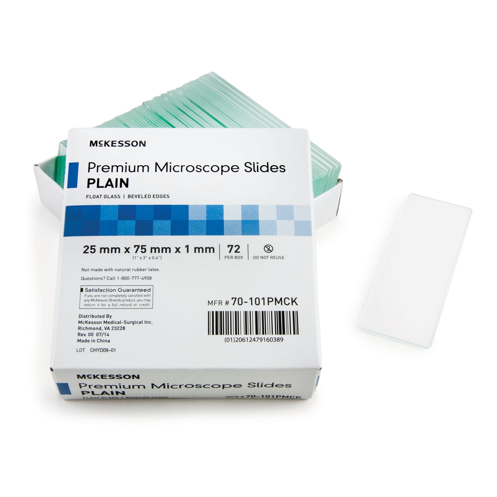 McKesson Glass Microscope Slides 25 X 75 X 1 mm Plain 72 pcs