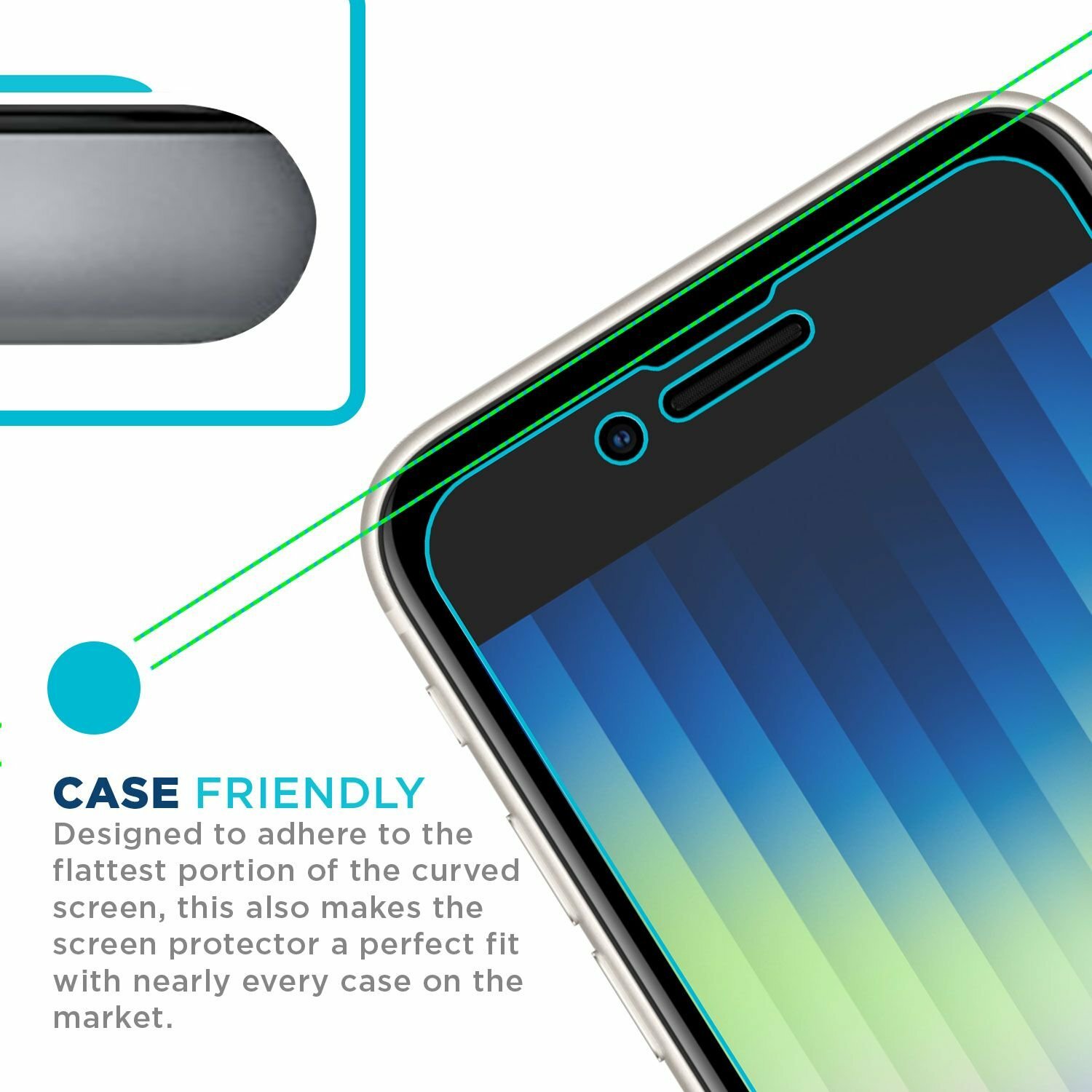 Tech Armor Ballistic Glass Screen Protector for iPhone SE 3 (2022) 4.7 3 Pack