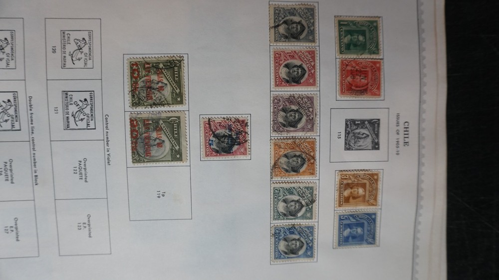 Chile fine collection on pages