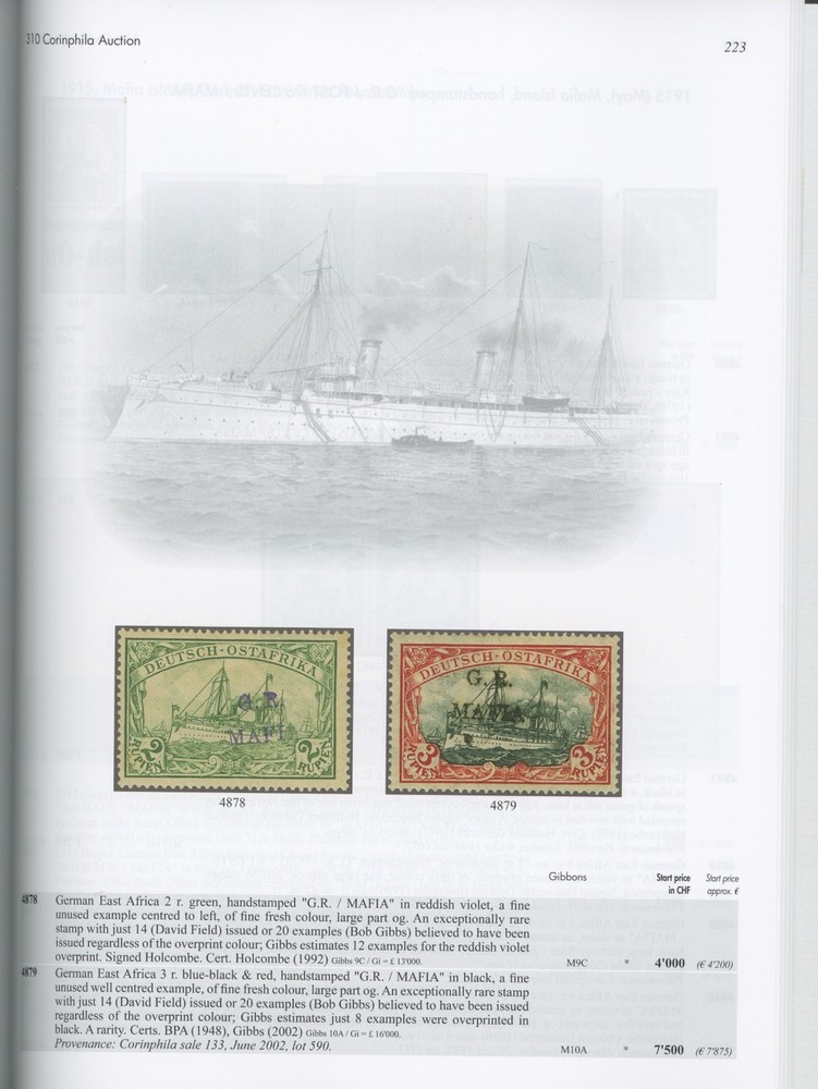 British Africa, St. Helena, Ascension, Specialized Auction Catalog Corinphila