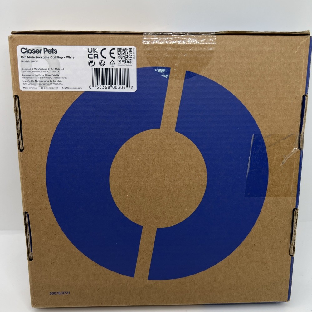 Open Box Cat Mate Lockable Cat Flap WHITE (304W)