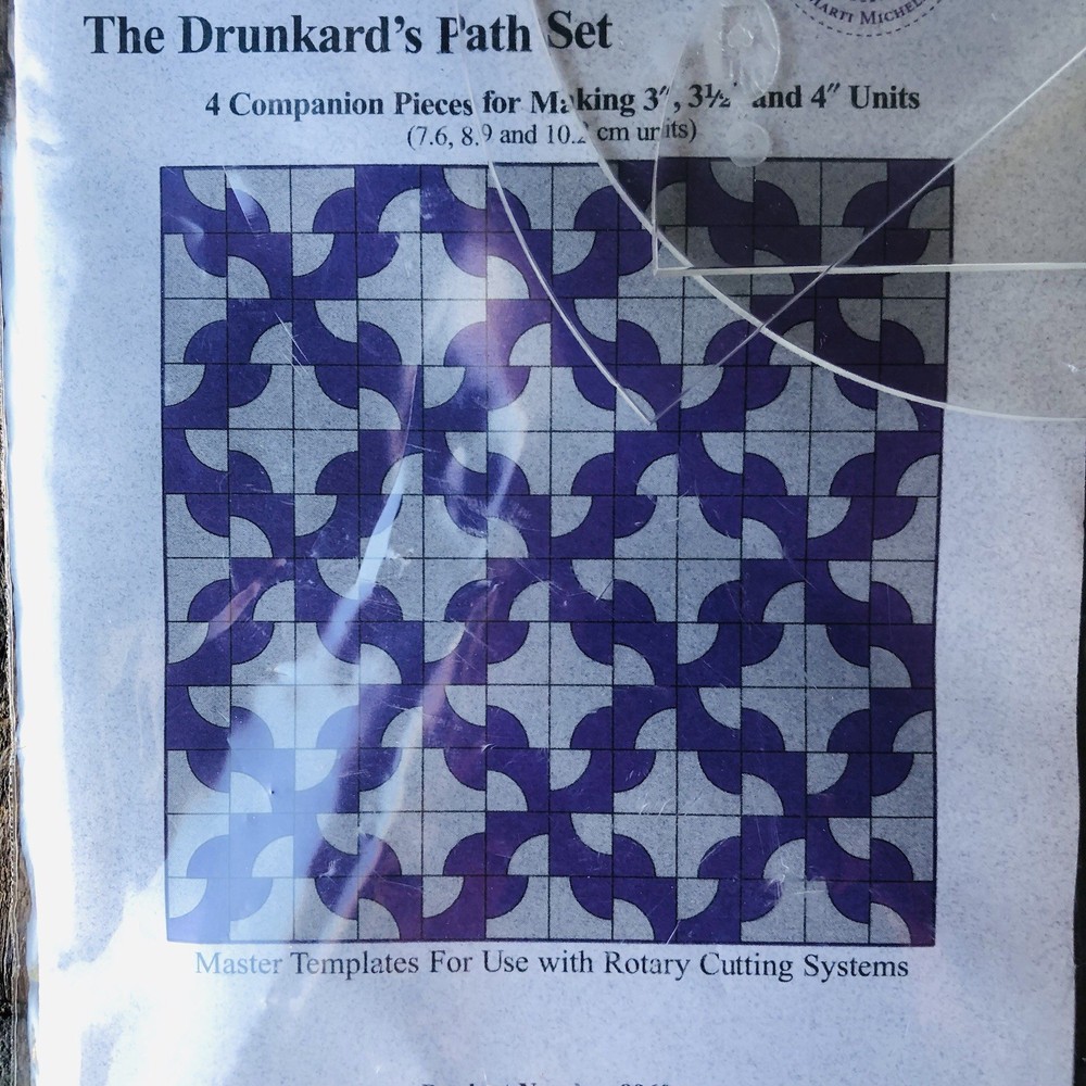 Marti Michell Perfect Patchwork Templates 'Drunkard's Path' Set #8960 4 Piece