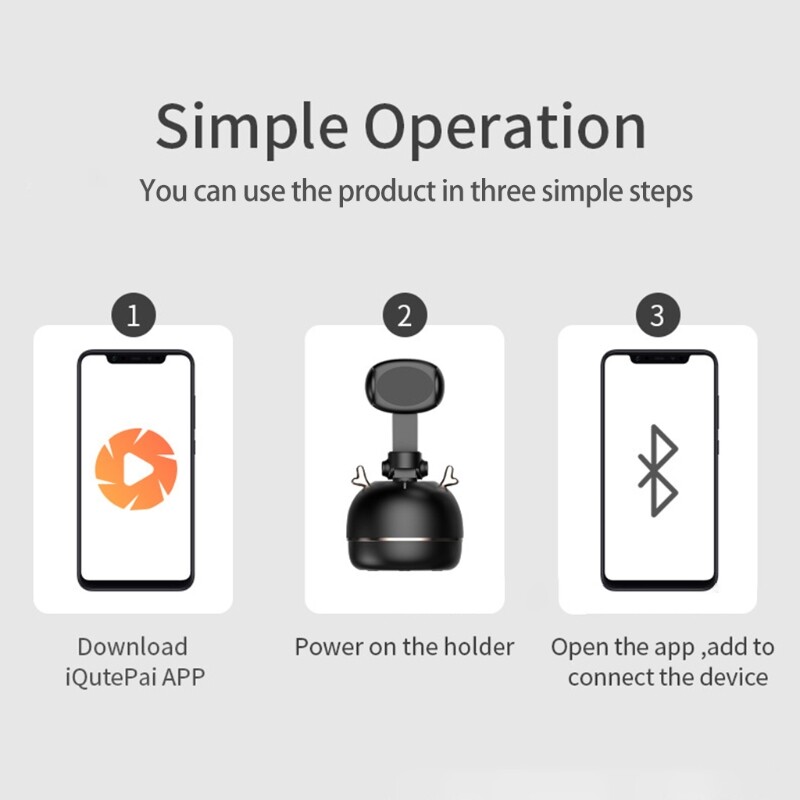 360 for Smart Gimbal Ai Face Recognition While Rotating While Charging