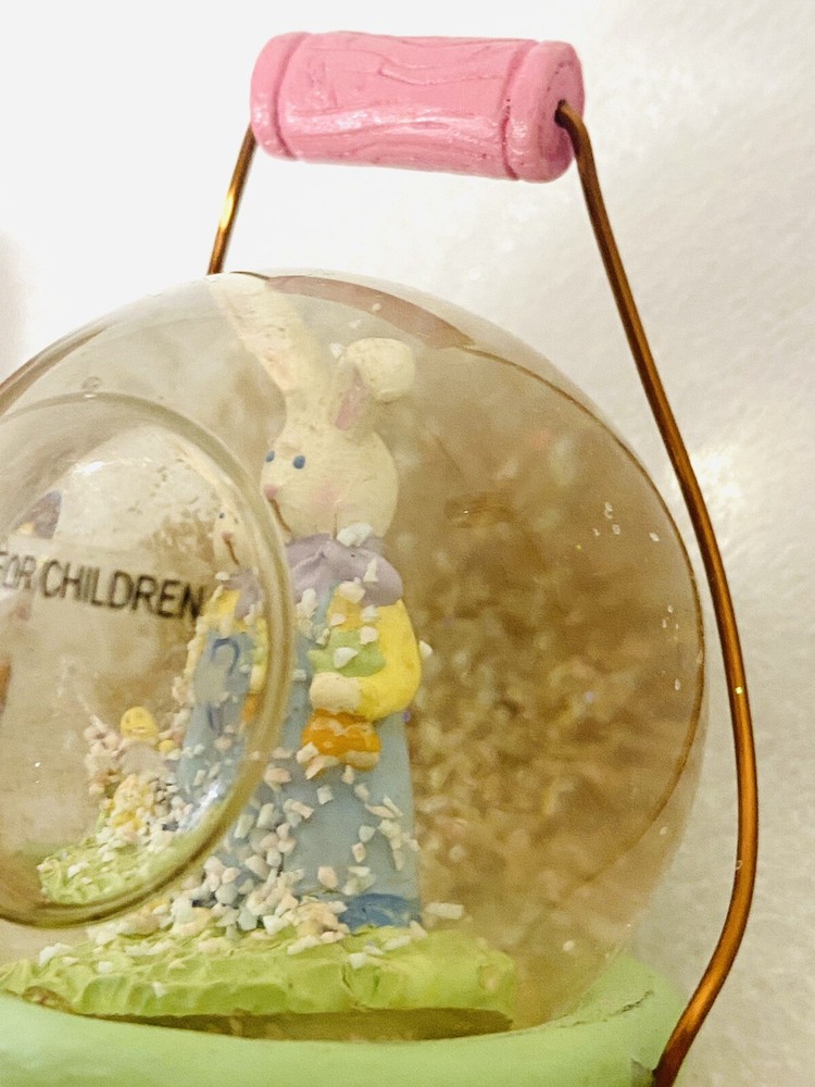 Water Globe Easter Spring Ornament Midwest Basket 3”