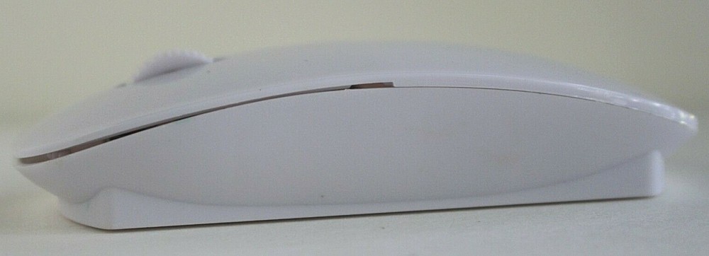 Computer Mouse Wireless Scroll Wheel White, Red LED USB Dongle for Laptop PC Mac