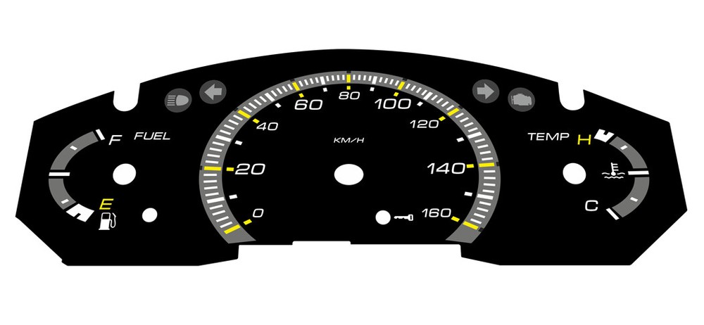 Yamaha YP125R XMAX 2010 KM/H Black Gauge Face