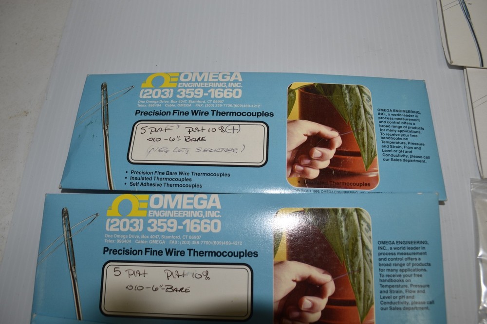 OMEGA ENGINEERING PRECISION FINE WIRE THERMOCOUPLES VARIOUS SIZES (LAT63)