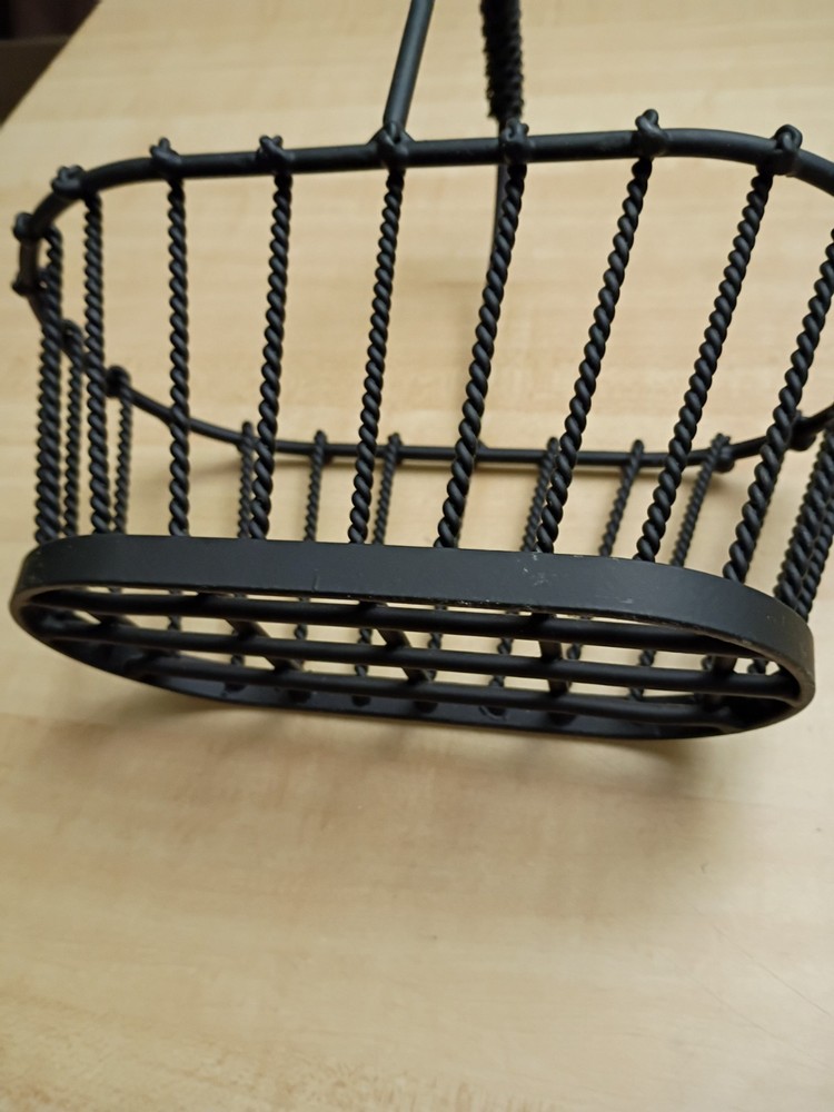 Black Ornate Basket - All Metal - Unknown Maker